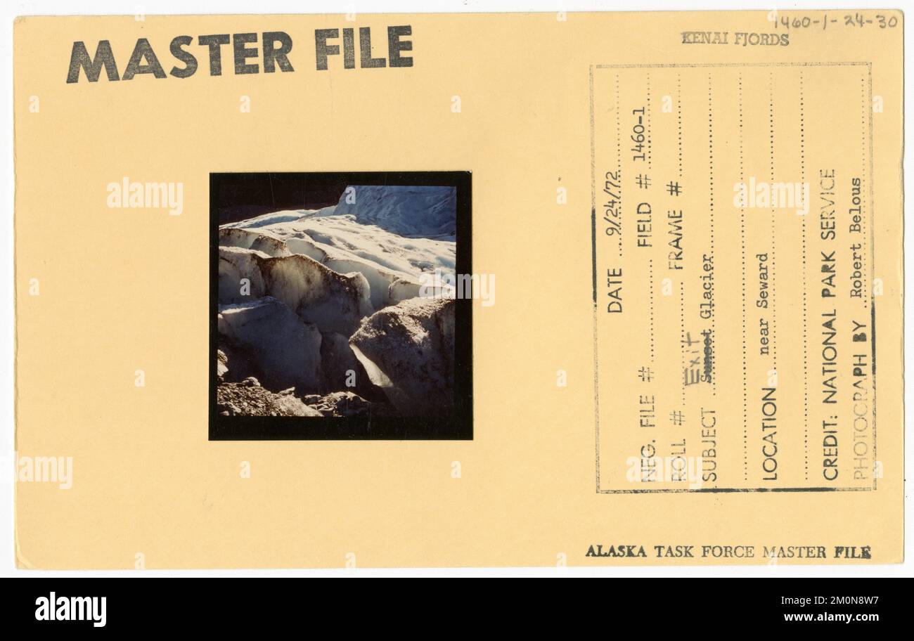 Sortez à Glacier. Photographies du Groupe de travail de l'Alaska Banque D'Images