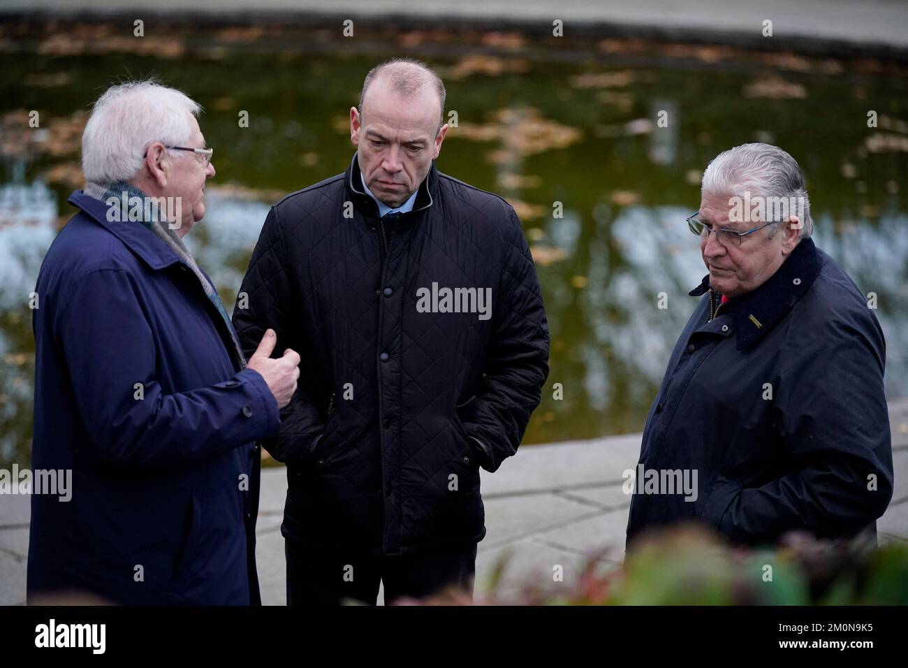 Michael gallagher à droite qui a perdu son fils aiden Banque de ...