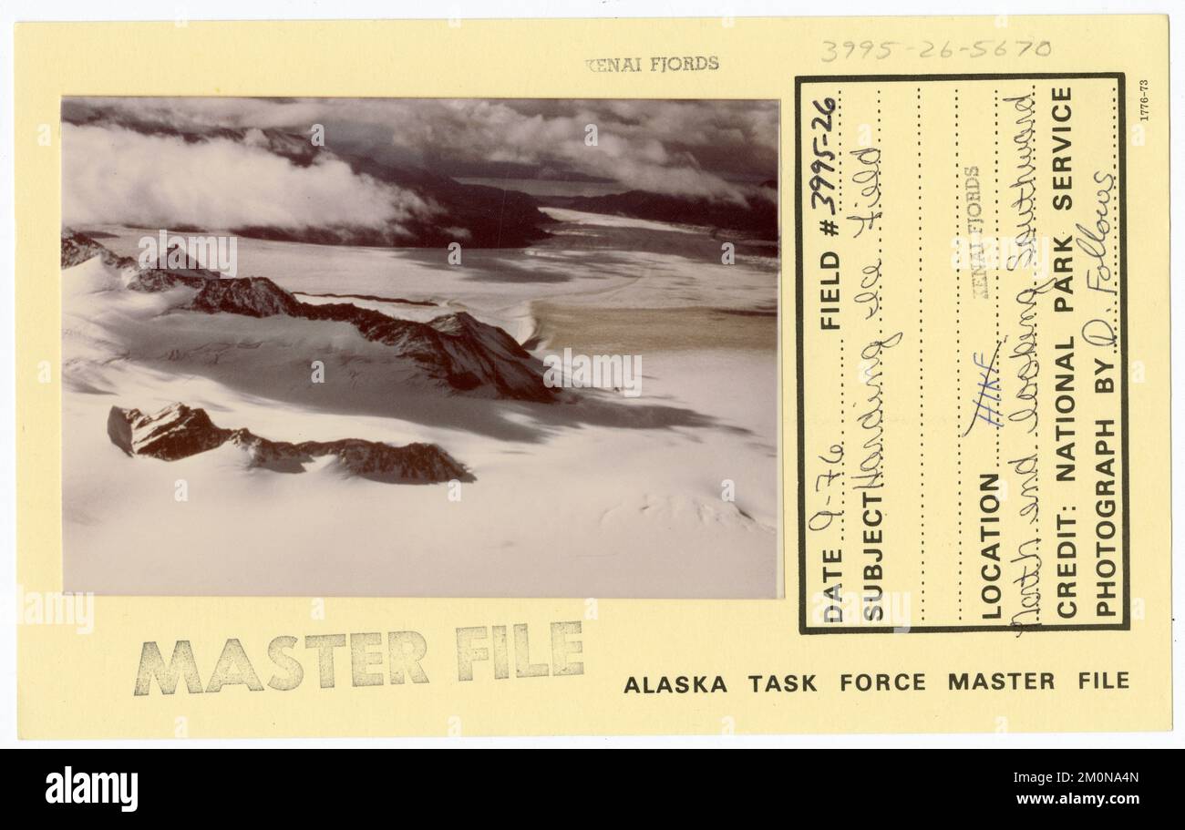 Champ de glace Harding. Photographies du Groupe de travail de l'Alaska Banque D'Images