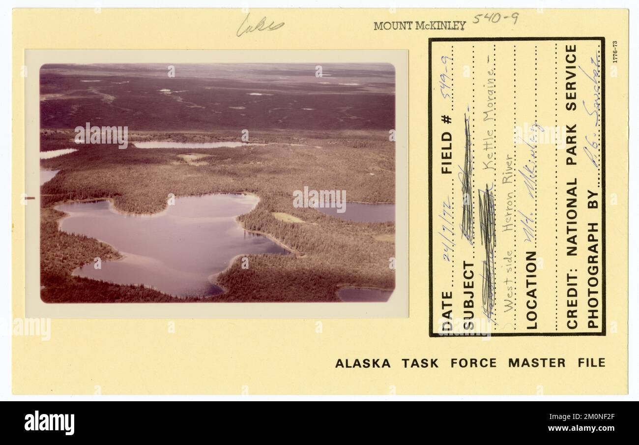 Région de Killik River Lake. Photographies du Groupe de travail de l'Alaska Banque D'Images
