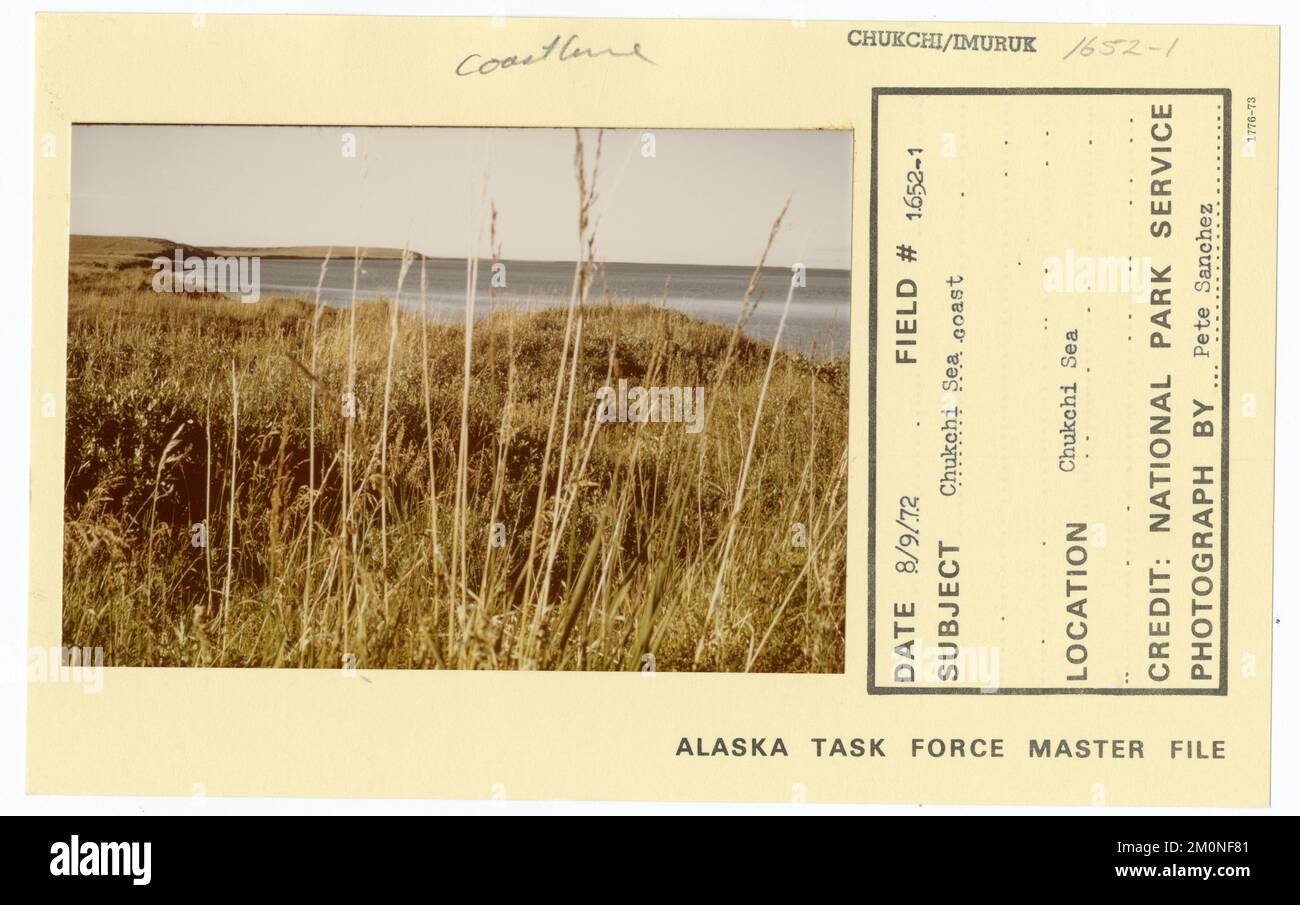 Côte de la mer de Chukchi. Photographies du Groupe de travail de l'Alaska Banque D'Images