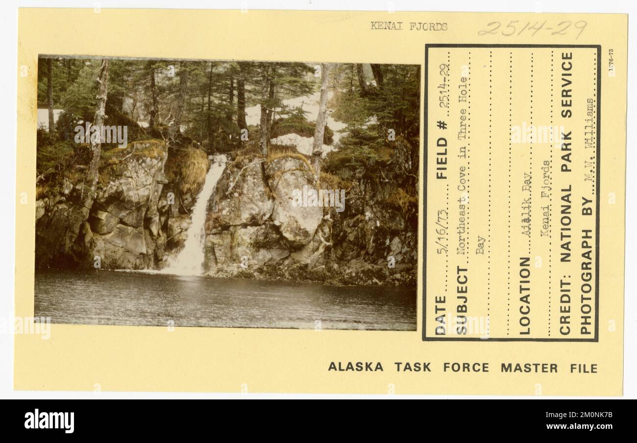 Northeast Cove dans Three Hole Bay. Photographies du Groupe de travail de l'Alaska Banque D'Images