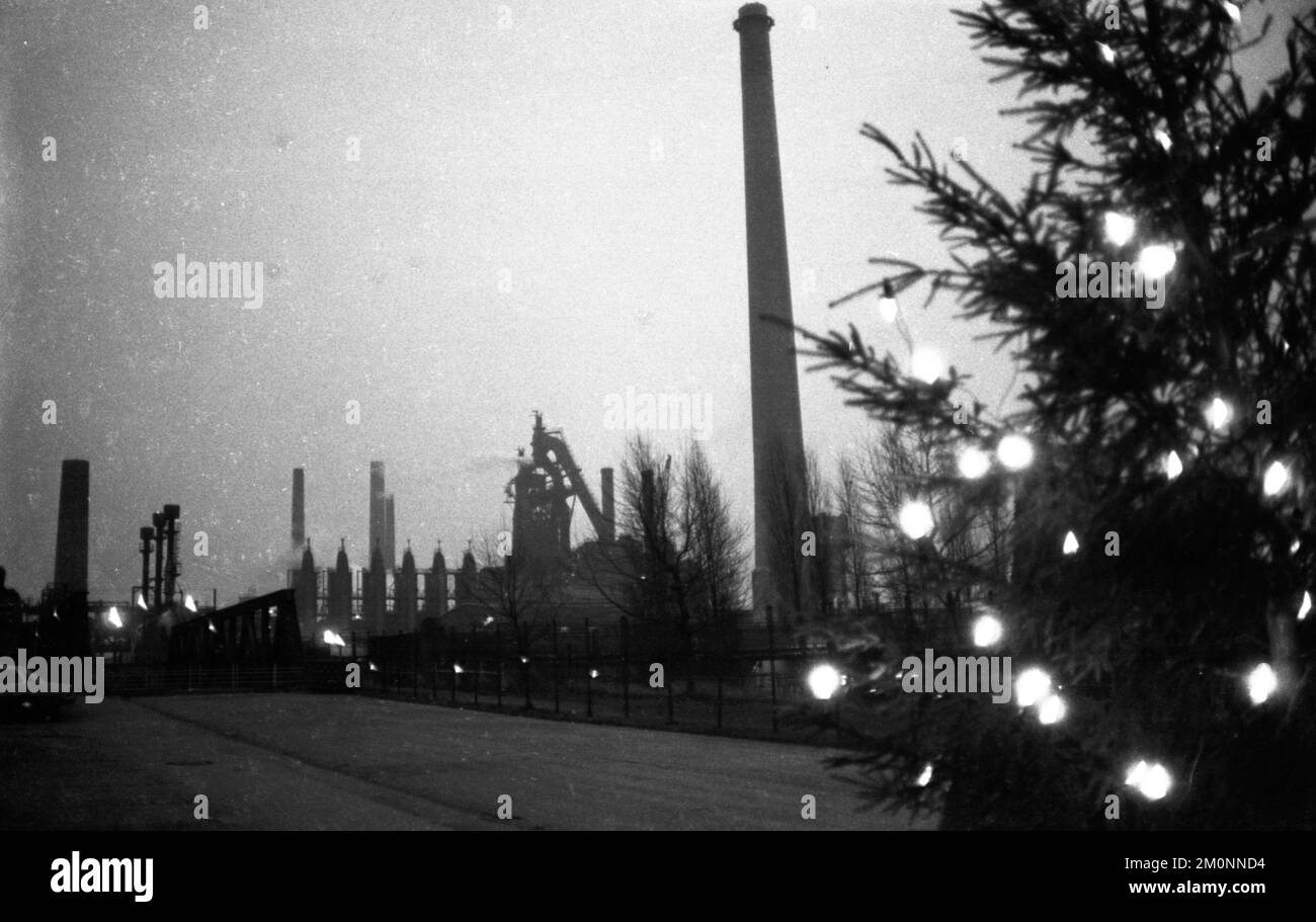 Avant Noël à la Hoesch AG Westfalenhuette sur 12.12.1976 à Dortmund, Allemagne, Europe Banque D'Images