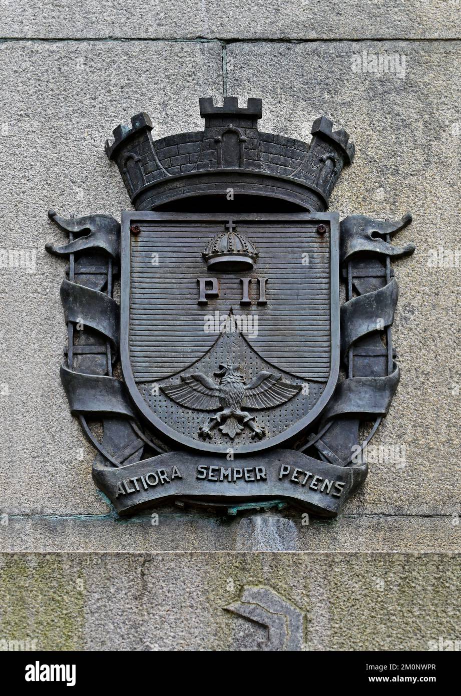 PETRÓPOLIS, RIO DE JANEIRO, BRÉSIL - 28 octobre 2022: Détail du monument en l'honneur de Julio Koeler, ingénieur germano-brésilien Banque D'Images