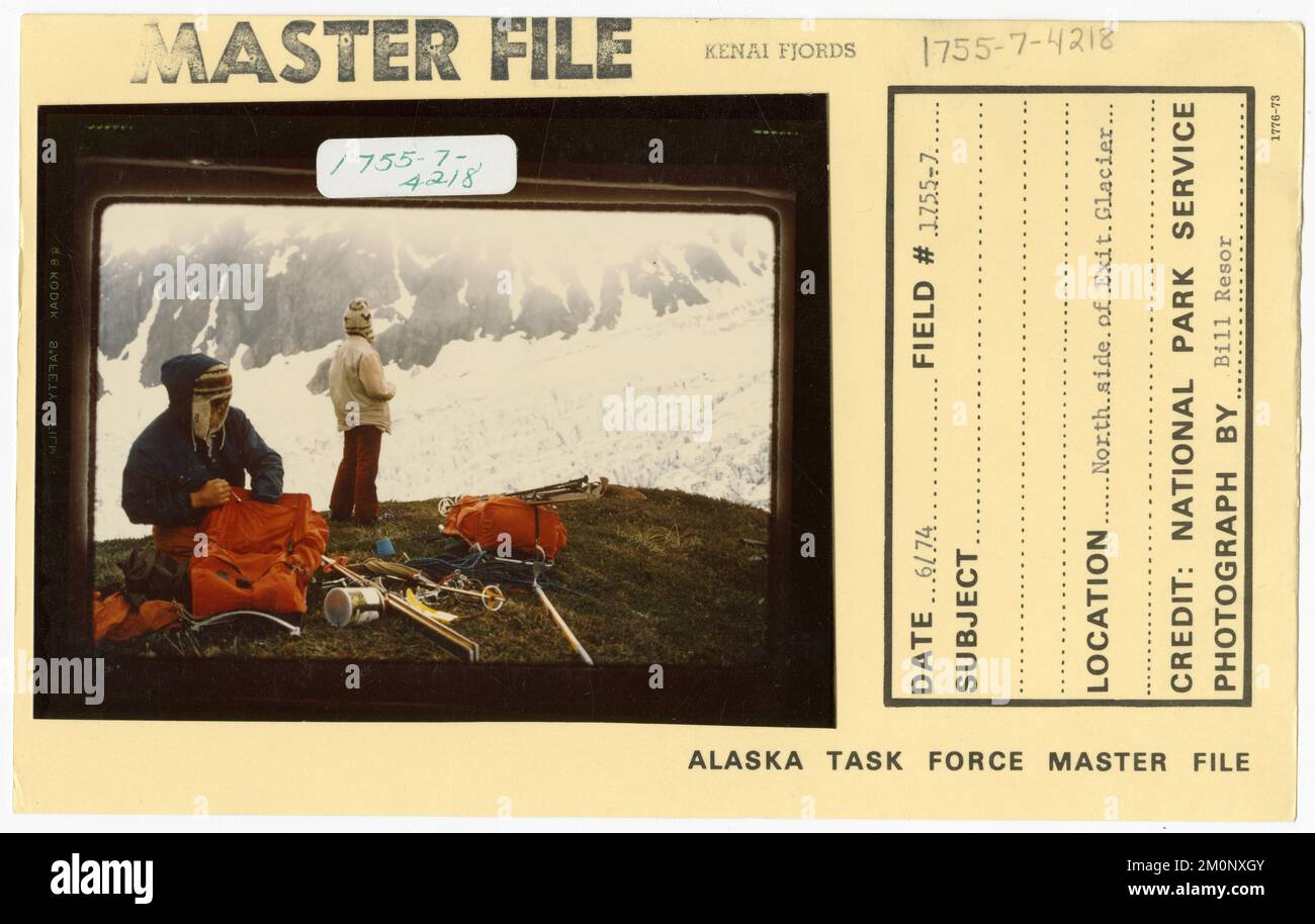 Côté nord de la sortie Glacier. Photographies du Groupe de travail de l'Alaska Banque D'Images