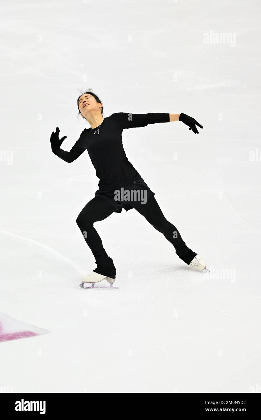 Mai MIHARA (JPN), pendant la pratique des femmes âgées, à la finale 2022 du Grand Prix de patinage artistique de l'UIP, à Palavela, on 7 décembre 2022, à Turin, en Italie. Credit: Raniero Corbelletti/AFLO/Alay Live News Banque D'Images