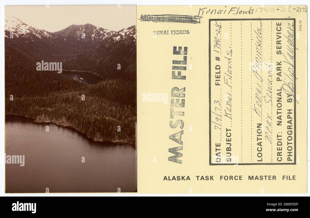 Kenai Fjords. Photographies du Groupe de travail de l'Alaska Banque D'Images