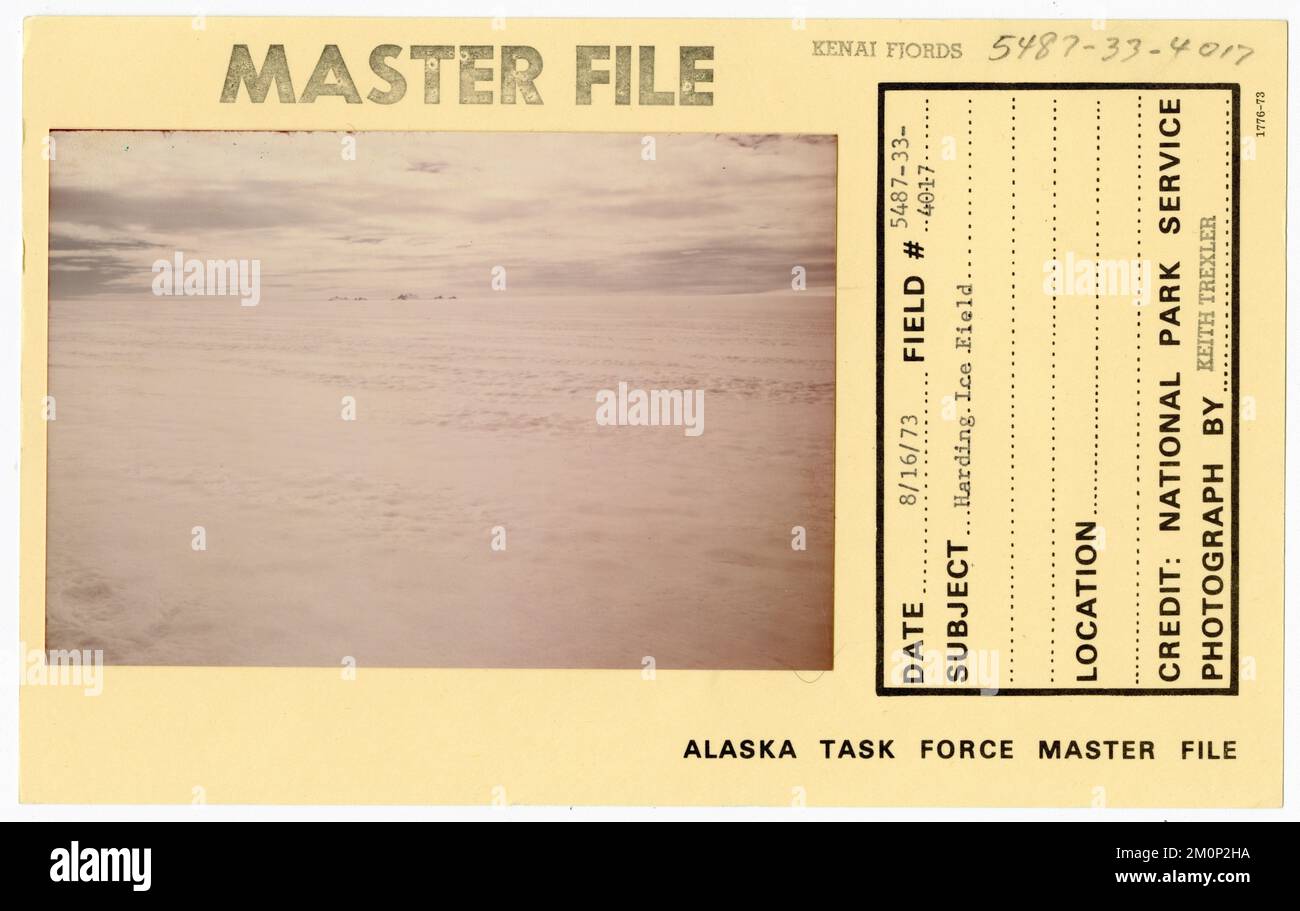 Champ de glace Harding. Photographies du Groupe de travail de l'Alaska Banque D'Images