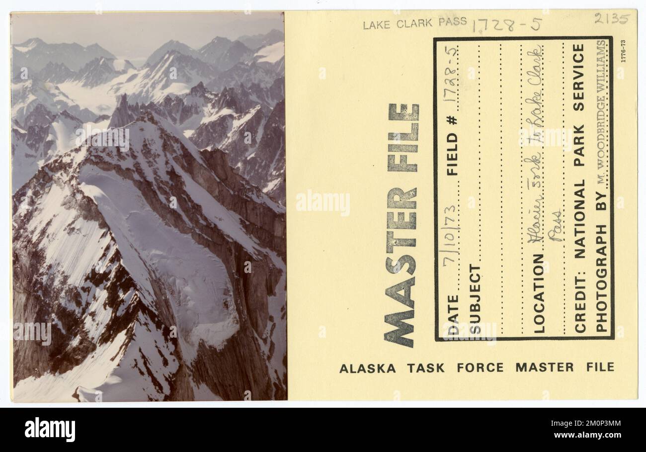 De Glacier Fork à Lake Clark Pass. Photographies du Groupe de travail de l'Alaska Banque D'Images