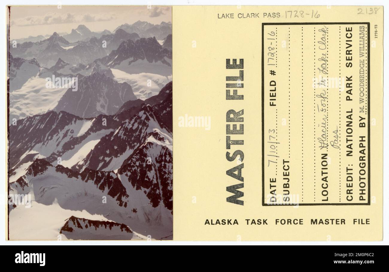 De Glacier Fork à Lake Clark Pass. Photographies du Groupe de travail de l'Alaska Banque D'Images