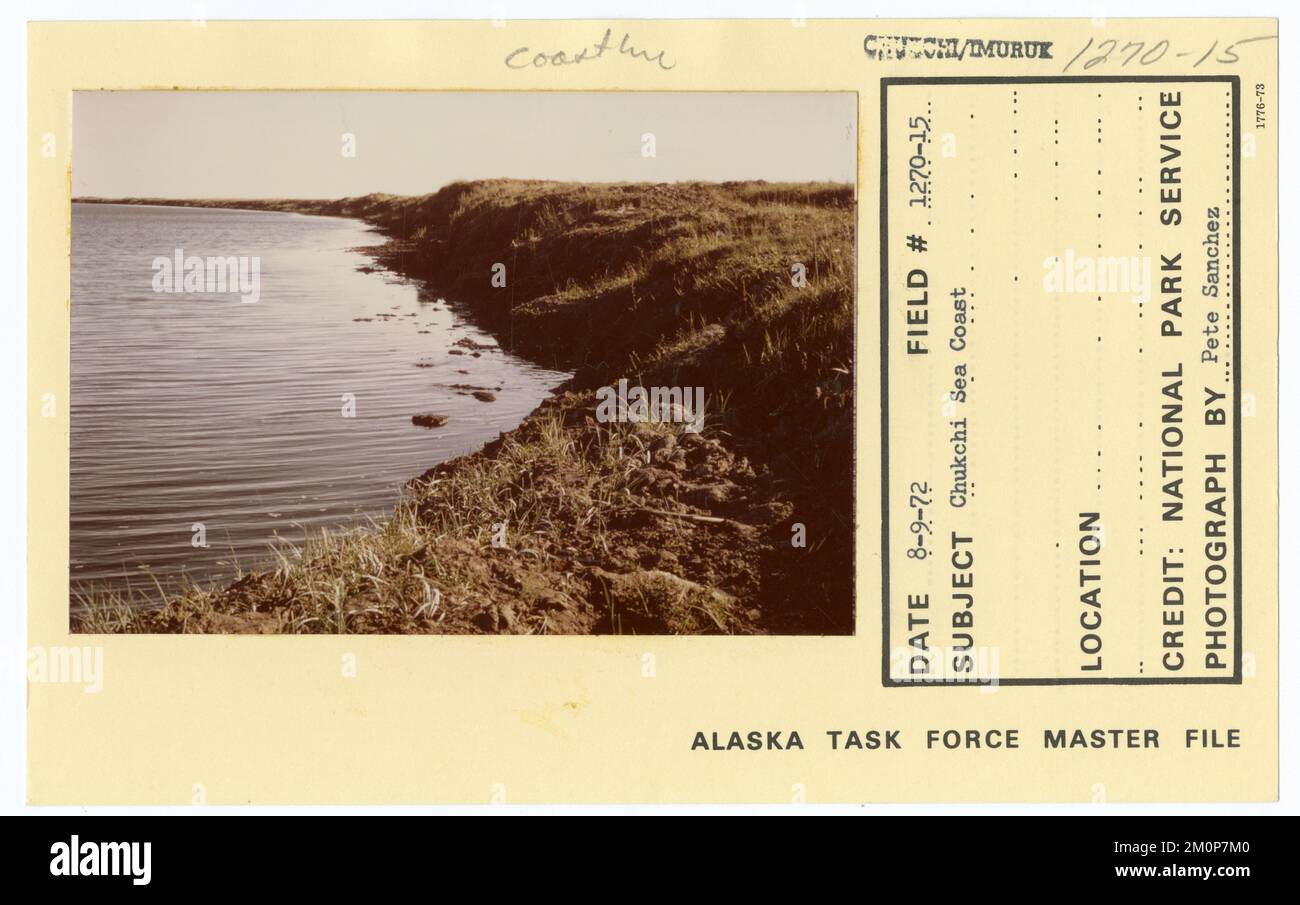 Côte de la mer de Chukchi. Photographies du Groupe de travail de l'Alaska Banque D'Images
