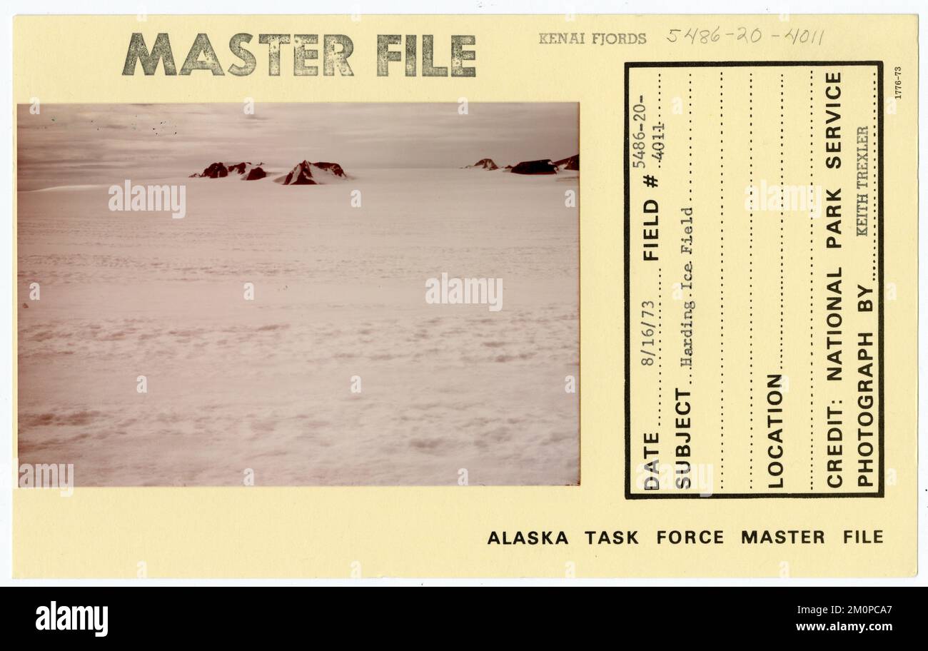 Champ de glace Harding. Photographies du Groupe de travail de l'Alaska Banque D'Images