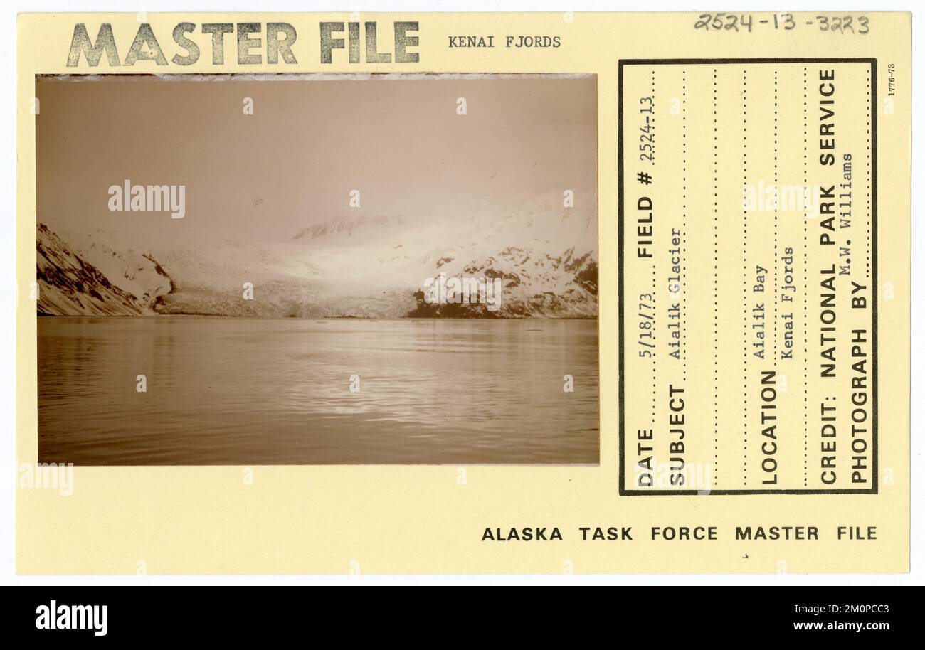 Glacier Aialik. Photographies du Groupe de travail de l'Alaska Banque D'Images