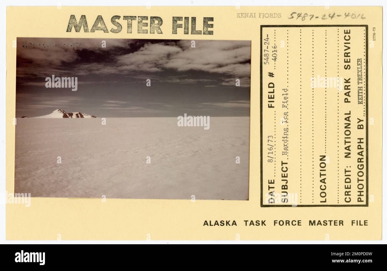 Champ de glace Harding. Photographies du Groupe de travail de l'Alaska Banque D'Images