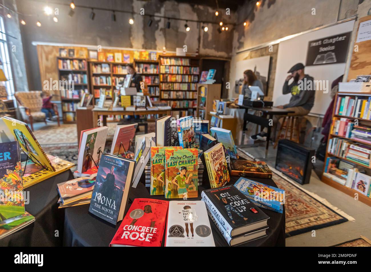 Detroit, Michigan - Next Chapter Books, une librairie pop-up mise en place pour la saison des fêtes sur le côté est de Detroit. Les librairies qui exis Banque D'Images