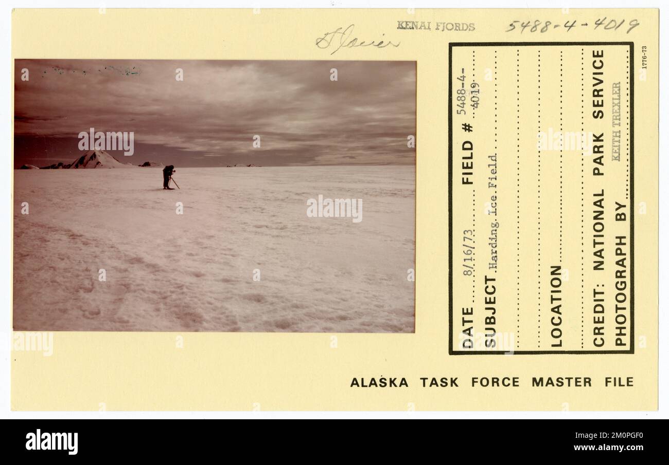Champ de glace Harding. Photographies du Groupe de travail de l'Alaska Banque D'Images