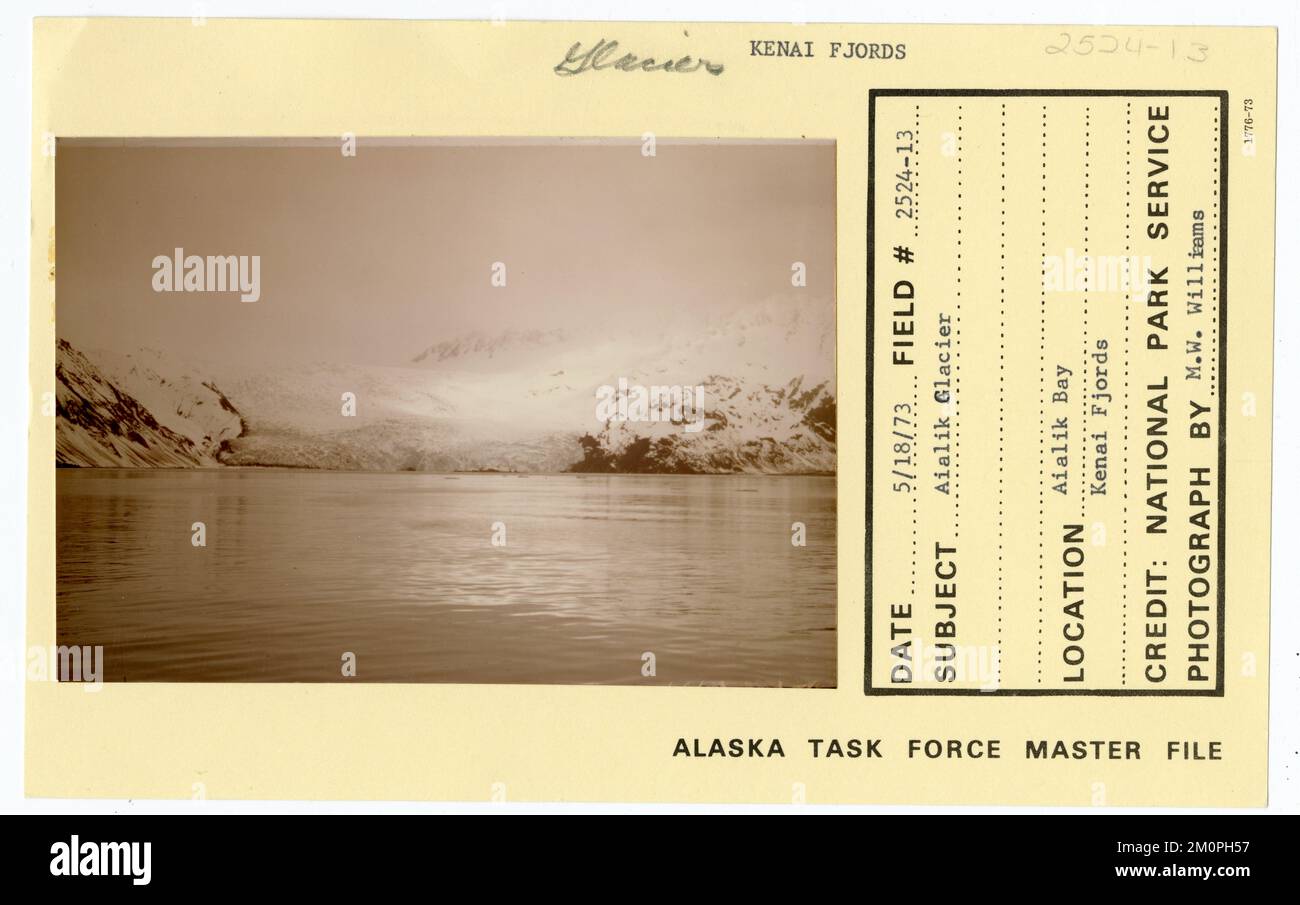 Glacier Aialik. Photographies du Groupe de travail de l'Alaska Banque D'Images