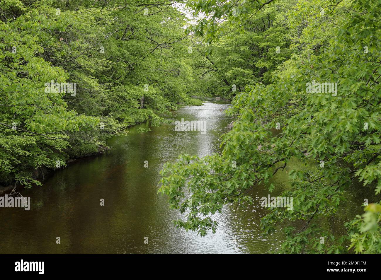 Cette rivière est longue de 37,5 kilomètres, située dans le centre de NH. Affluent de la rivière Contoocook, il fait partie du bassin hydrographique de la rivière Merrimack. Il commence dans ci Banque D'Images
