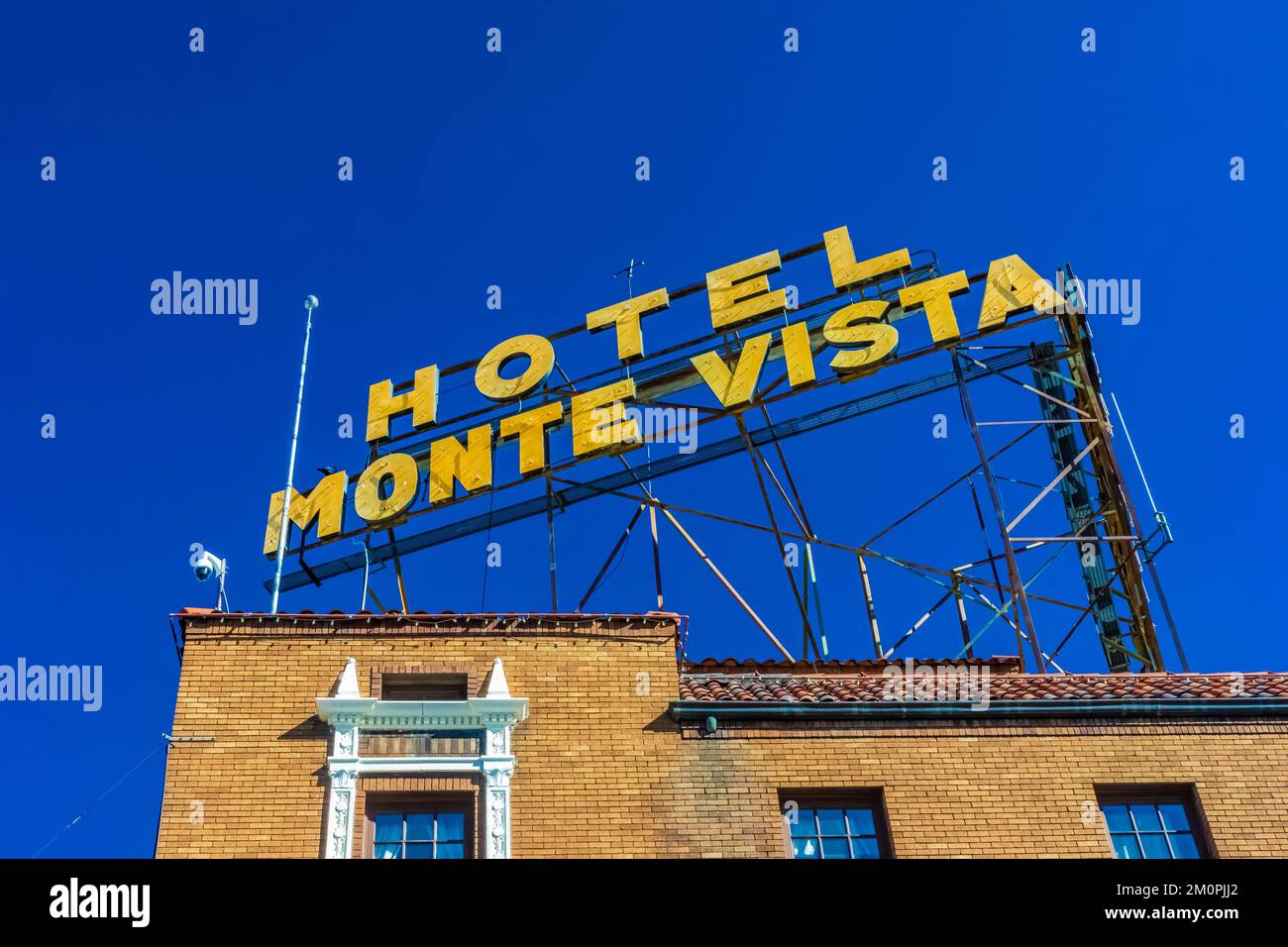 Hôtel Monte Vista sur la route 66 à Flagstaff, Arizona, États-Unis [aucune autorisation de propriété ; licence éditoriale uniquement] Banque D'Images