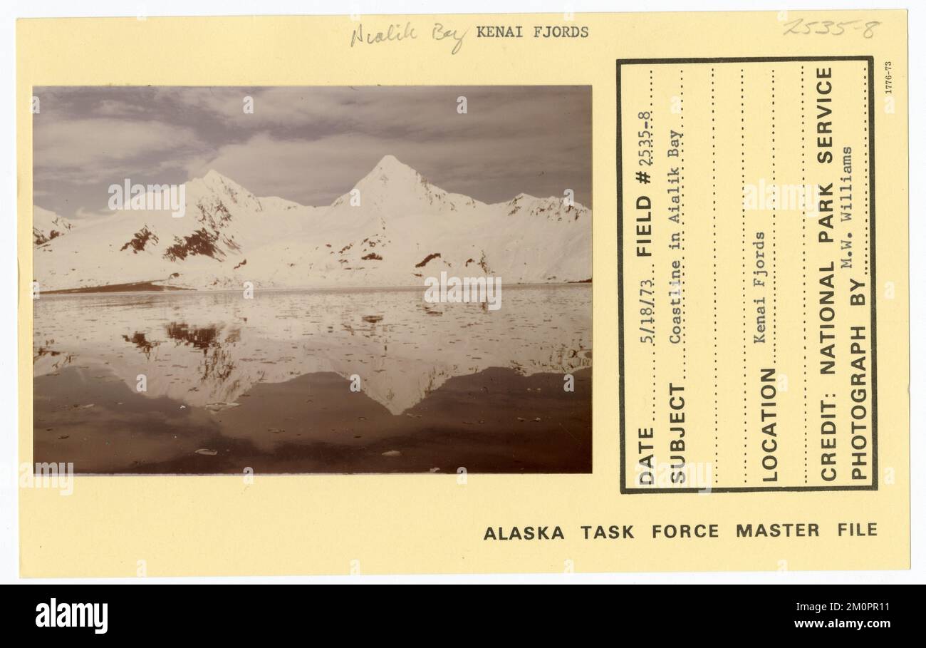 Côte dans la baie d'Aialik. Photographies du Groupe de travail de l'Alaska Banque D'Images