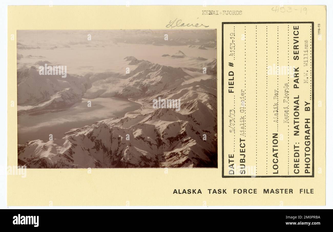 Glacier Aialik. Photographies du Groupe de travail de l'Alaska Banque D'Images