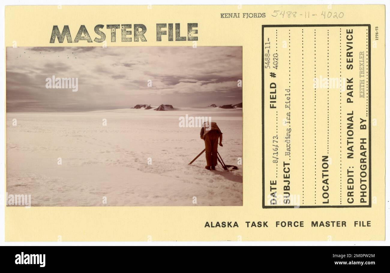 Champ de glace Harding. Photographies du Groupe de travail de l'Alaska Banque D'Images