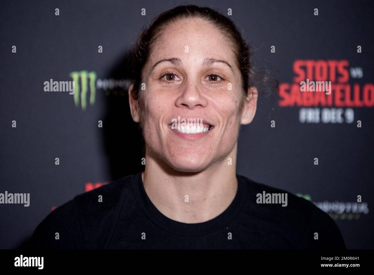 Uncasville, CT - DÉCEMBRE 7: Liz Carmoche rencontre les médias avant le Bellator 289 au Mohegan Sun Casino on 9 décembre 2022 à Uncasville, CT, États-Unis. (Photo de Matt Davies/PxImages) Banque D'Images