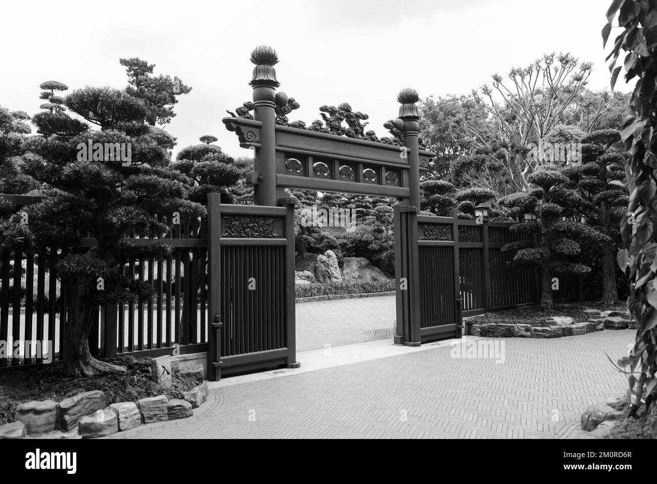 Public Nan Lian Garden avec Chi Lin Nunnery, Diamond Hills, Hong Kong. Banque D'Images