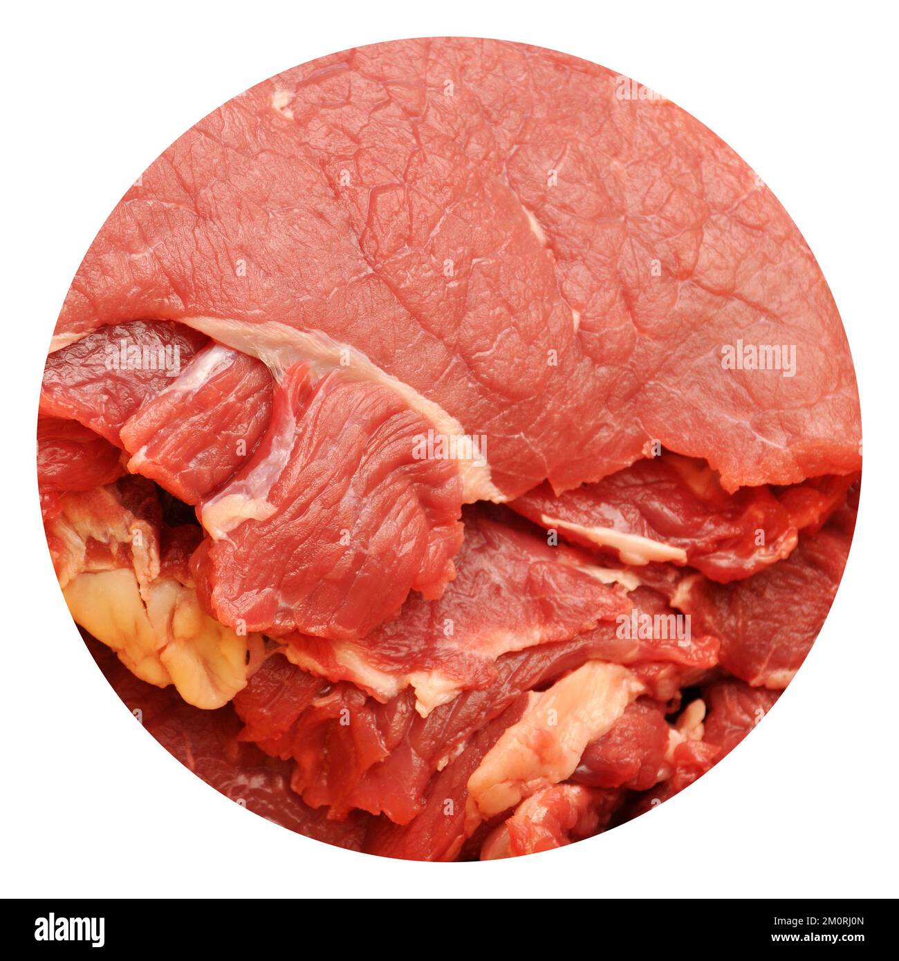 Viande de bœuf brute rouge propre et très fraîche, texture de la viande de vache rouge Banque D'Images