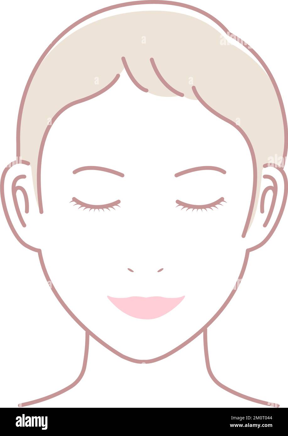 Illustration du vecteur de visage de femme Illustration de Vecteur