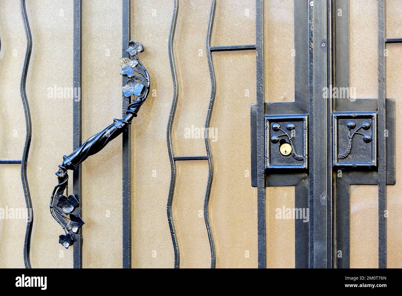 France, Meurthe et Moselle, Nancy, détail d'une poignée de porte de style  Art Nouveau sur la porte d'un immeuble d'appartements situé boulevard Jean  Jaurès Photo Stock - Alamy