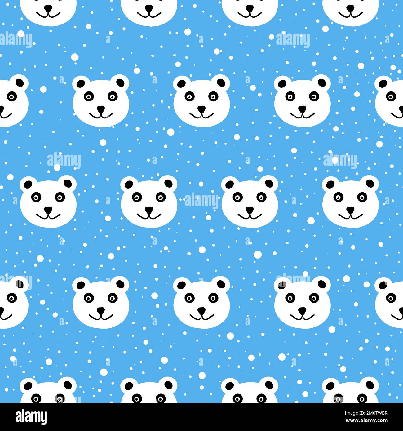 Joli ours polaire et motif vectoriel sans coutures Illustration de Vecteur