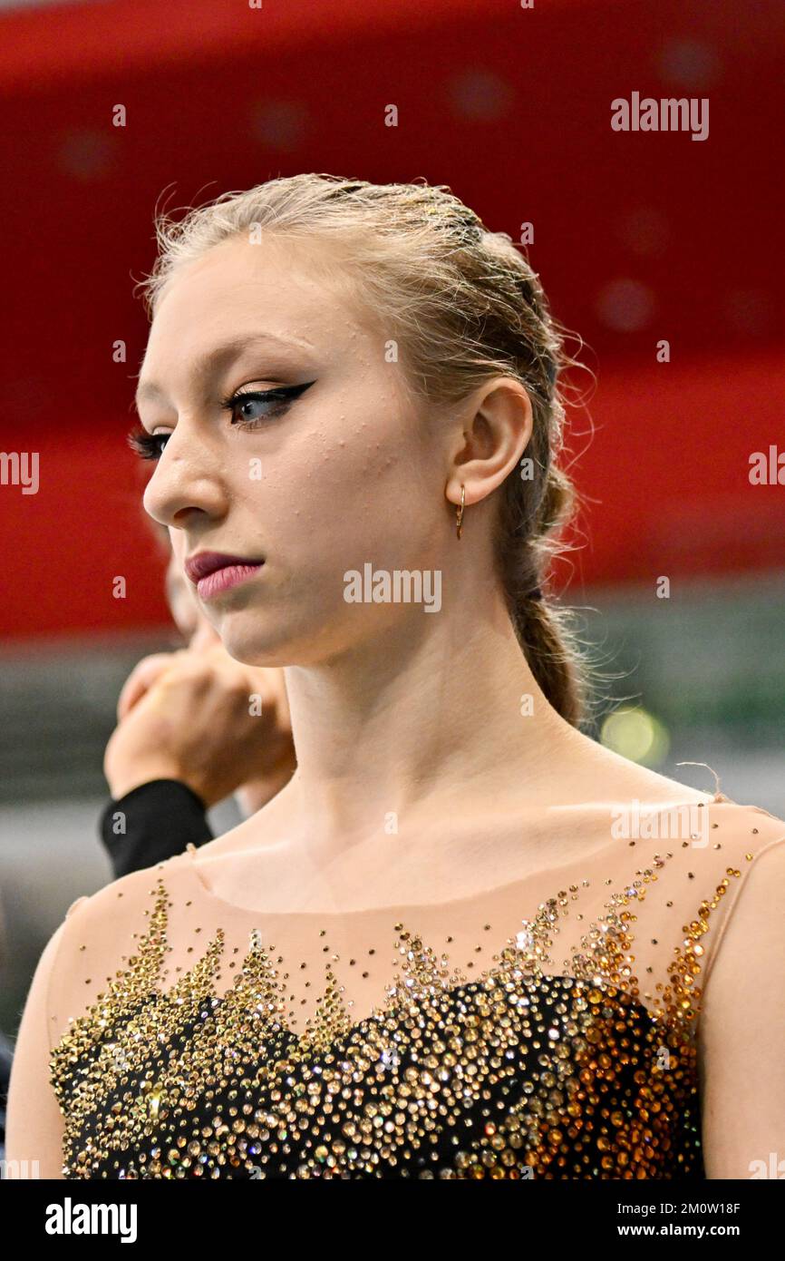 Katerina MRAZKOVA (CZE), pendant la pratique junior de danse sur glace, à la finale 2022 du Grand Prix de patinage artistique de l'UIP, à Palavela, on 8 décembre 2022, à Turin, Italie. Credit: Raniero Corbelletti/AFLO/Alay Live News Banque D'Images