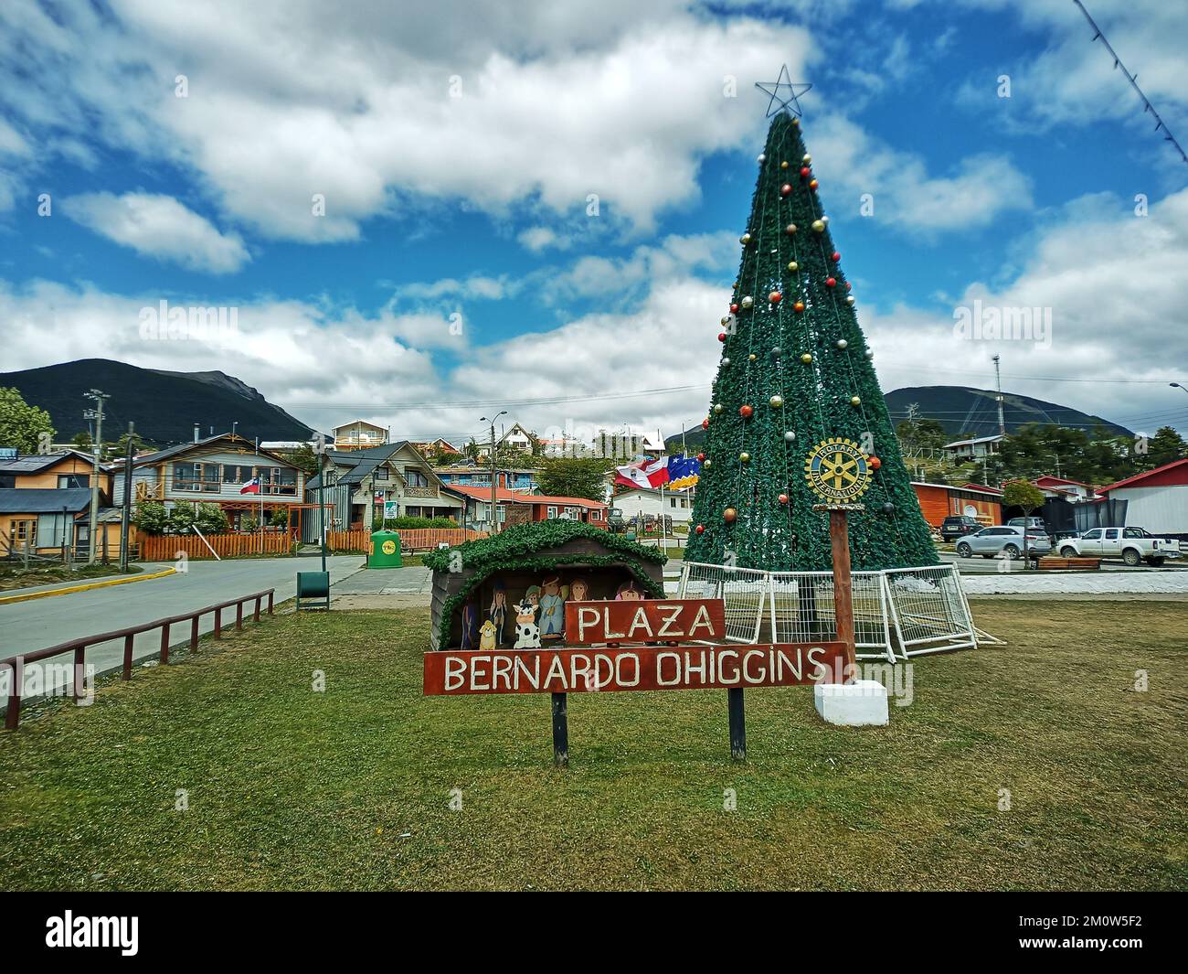 monuments maisons et rues à puerto williams, monde le plus sud de la ville, puerto williams, antactica, chili, amérique du sud Banque D'Images
