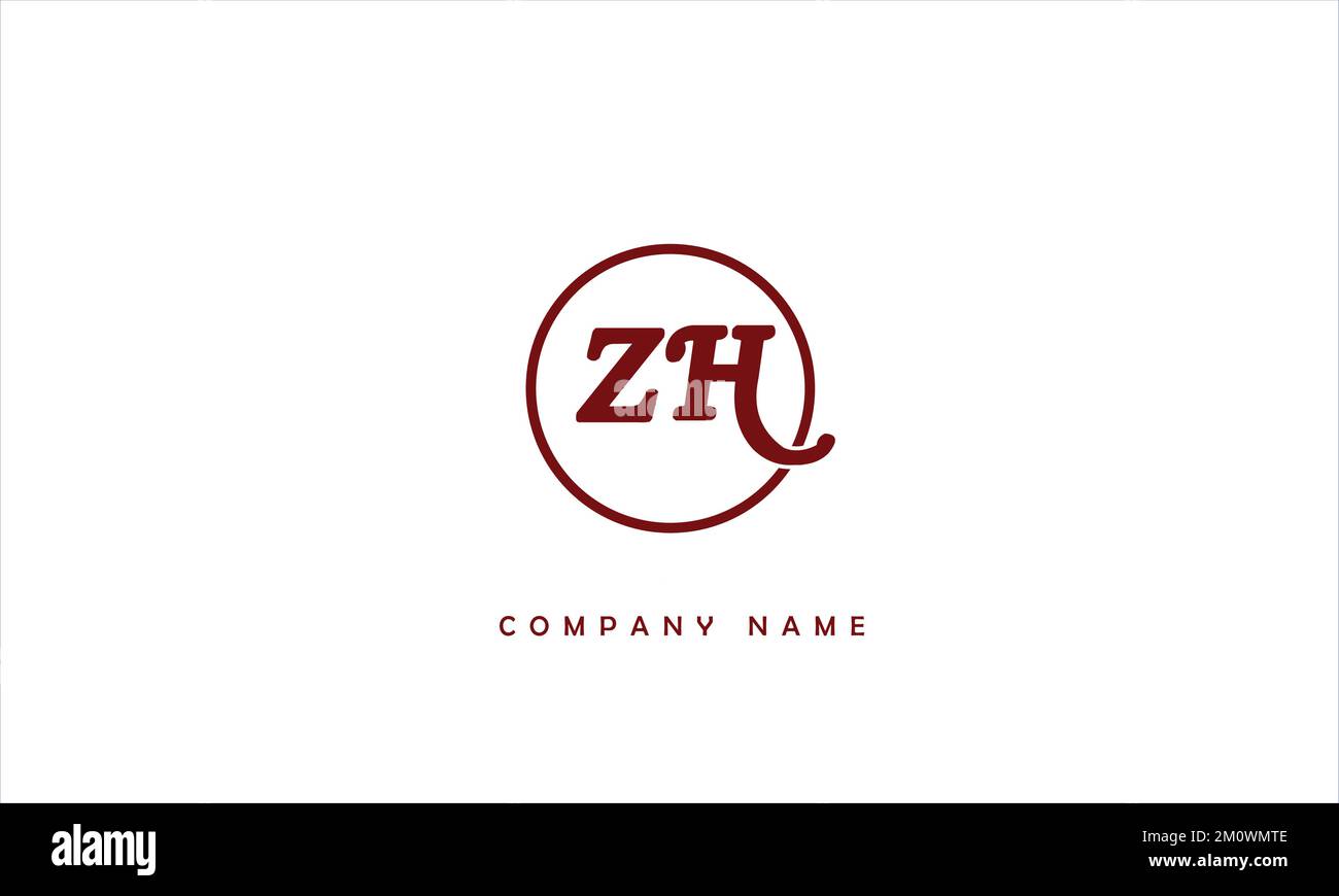 ZH, HZ Abstract Letters logo Monogram Illustration de Vecteur