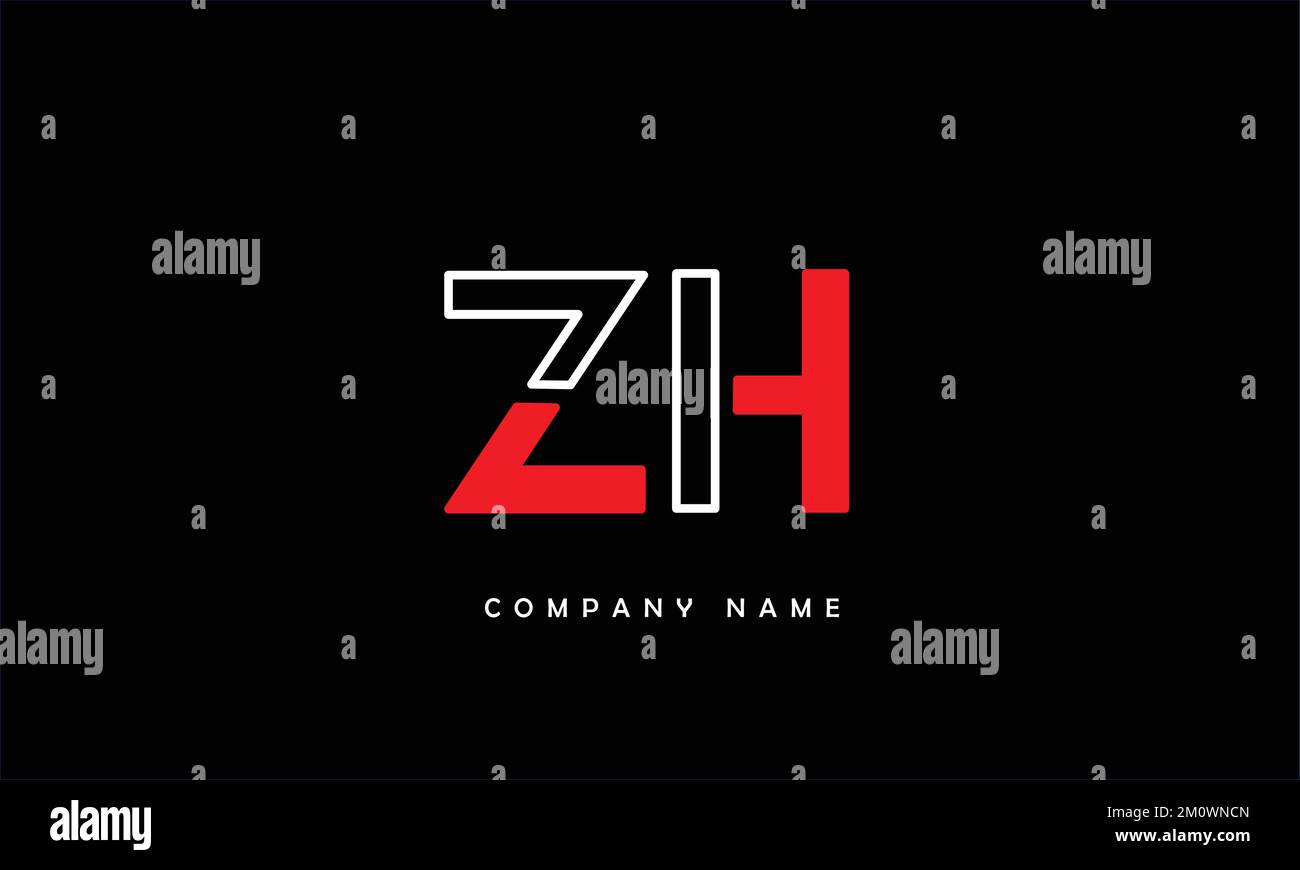 ZH, HZ Abstract Letters logo Monogram Illustration de Vecteur