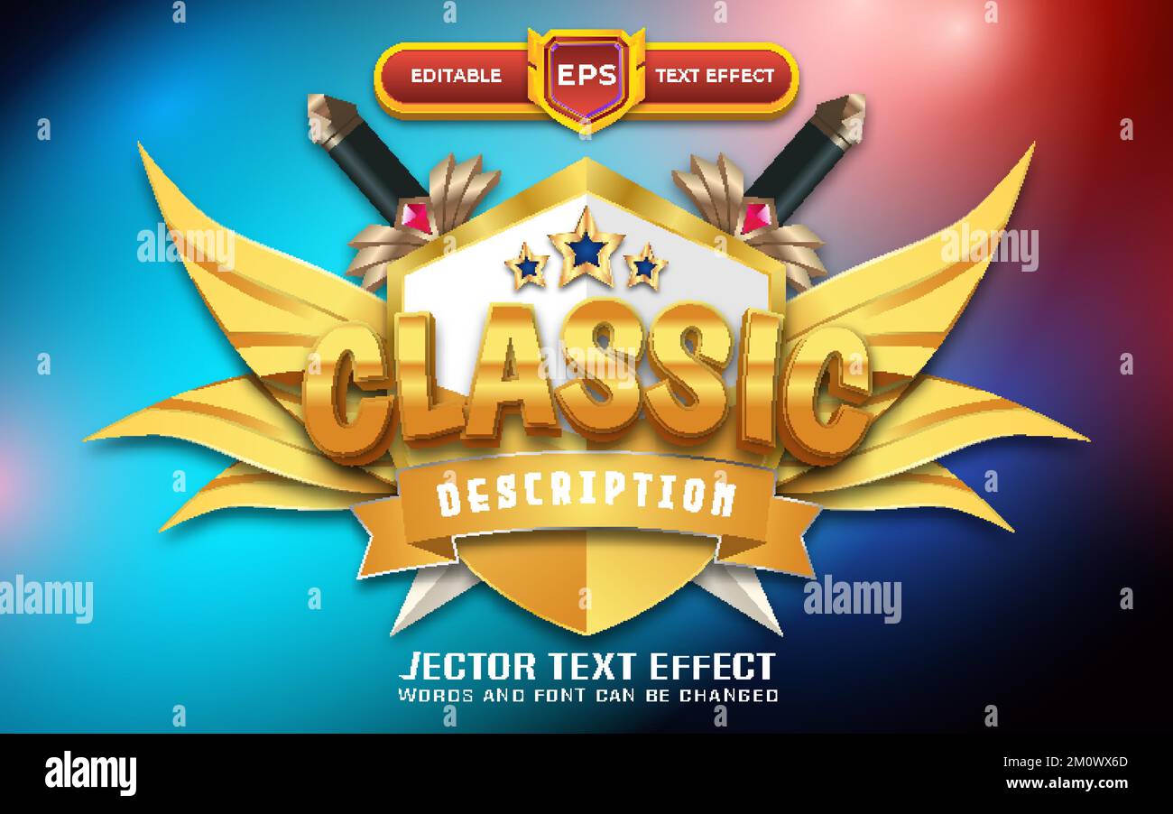 Cette ressource graphique vous permet d'appliquer rapidement et facilement un effet de haute qualité à votre texte. Illustration de Vecteur