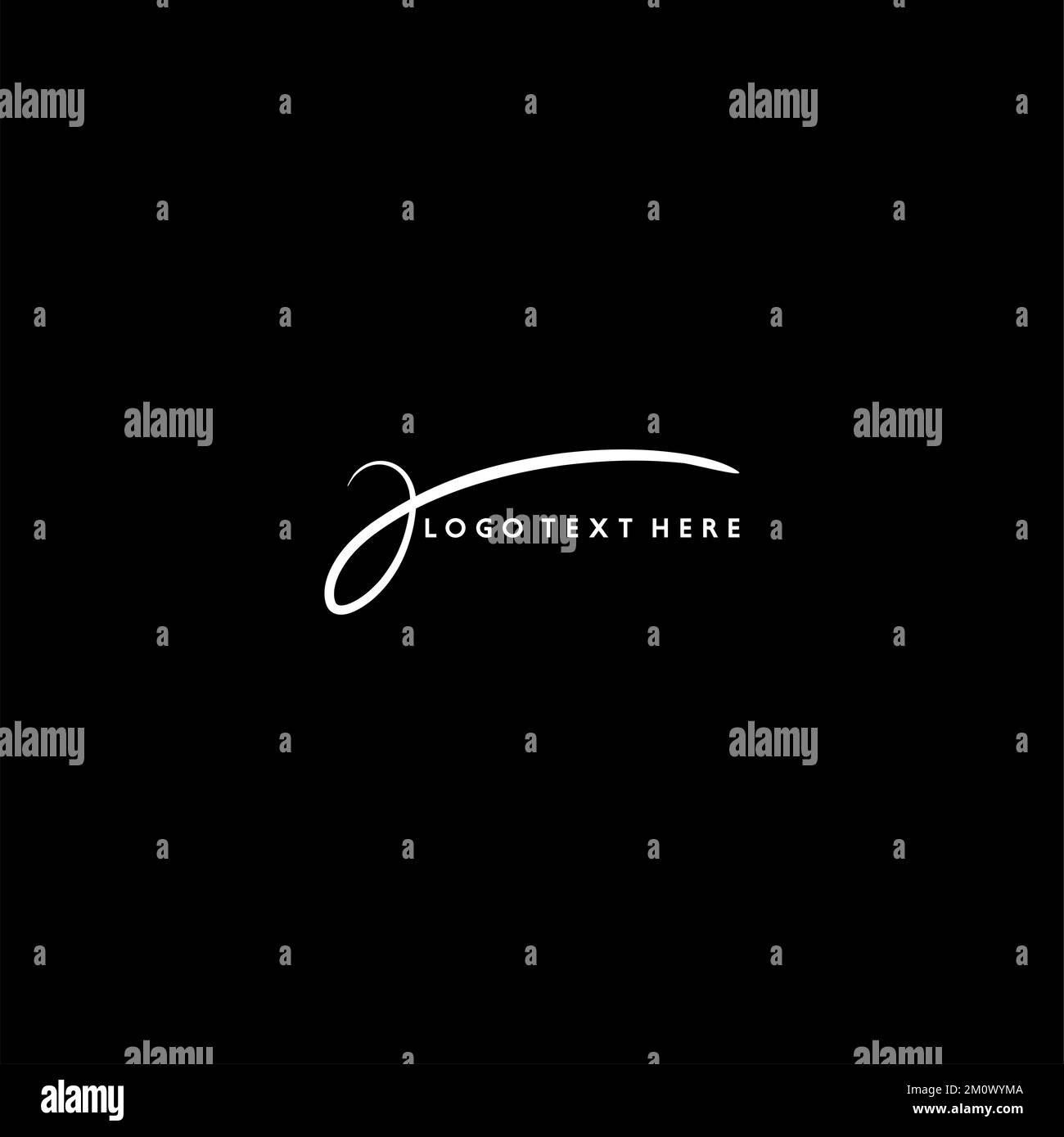 Style écrit à la main lettre J monogramme design, écrit à la main lettre J logo, J logo, lettre J monogramme, J original lettre design, lettre J signature style Illustration de Vecteur