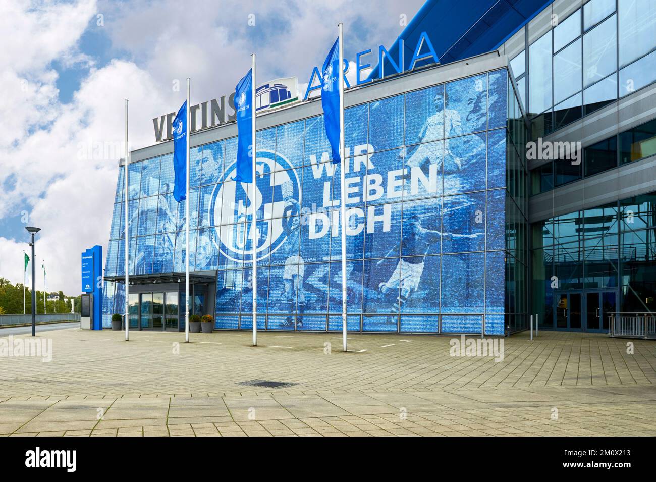 Visite de Veltins Arena - le terrain de jeu officiel du FC Schalke 04 Banque D'Images