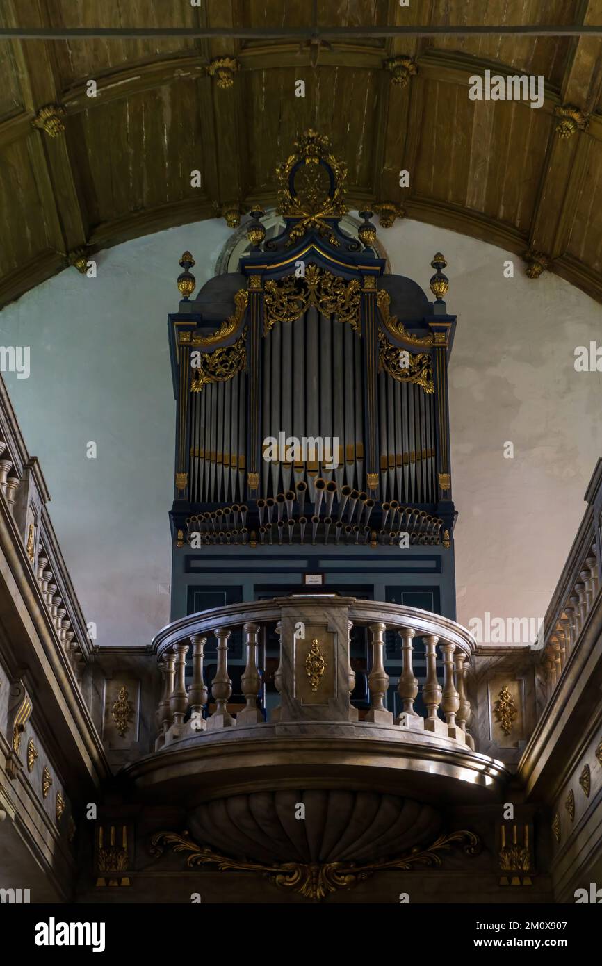 Orgue antique à l'église notre-Dame de Nazaré Banque D'Images