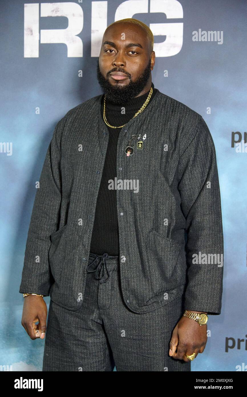 Londres, Royaume-Uni . 8 décembre 2022 . Abraham Papoola photographié à la première de Londres du Rig au Regent Street Cinema. Crédit : Alan D West/EMPICS/Alay Live News Banque D'Images