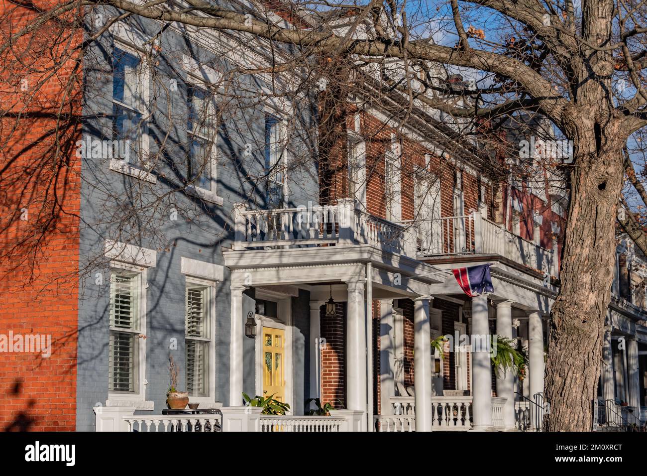 Ichmonds Historic Row Homes, Virginie États-Unis, Richmond, Virginie Banque D'Images