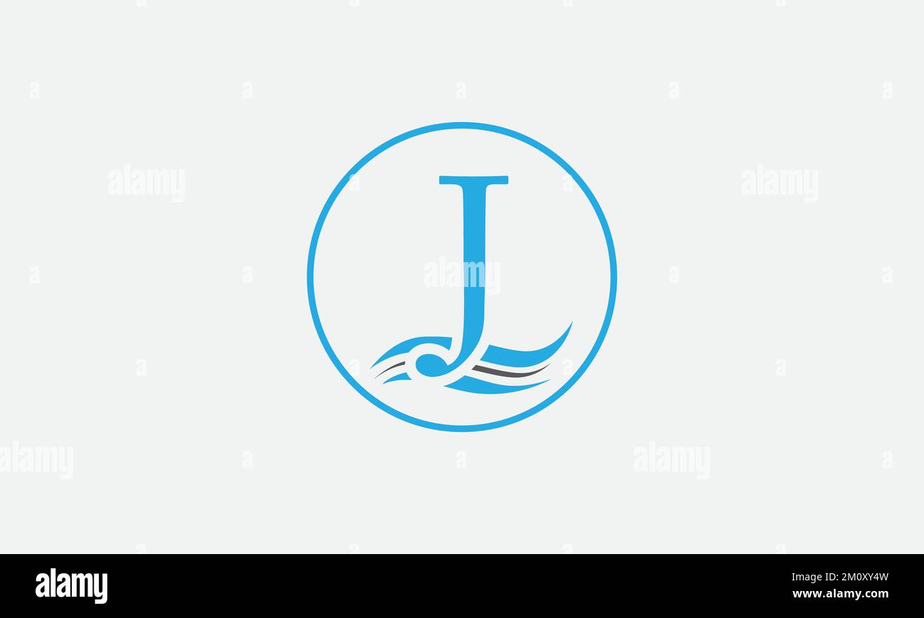 Lettres vectorielles du logo de la vague d'eau et lettre d'icône du symbole de la vague d'eau Illustration de Vecteur