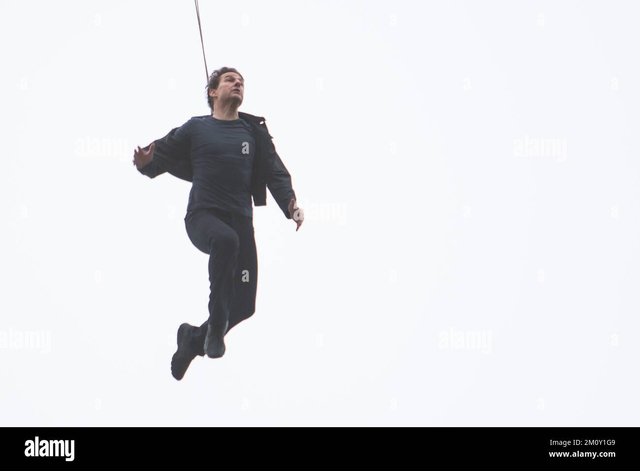 Tom Cruise films Mission impossible à Londres Banque D'Images