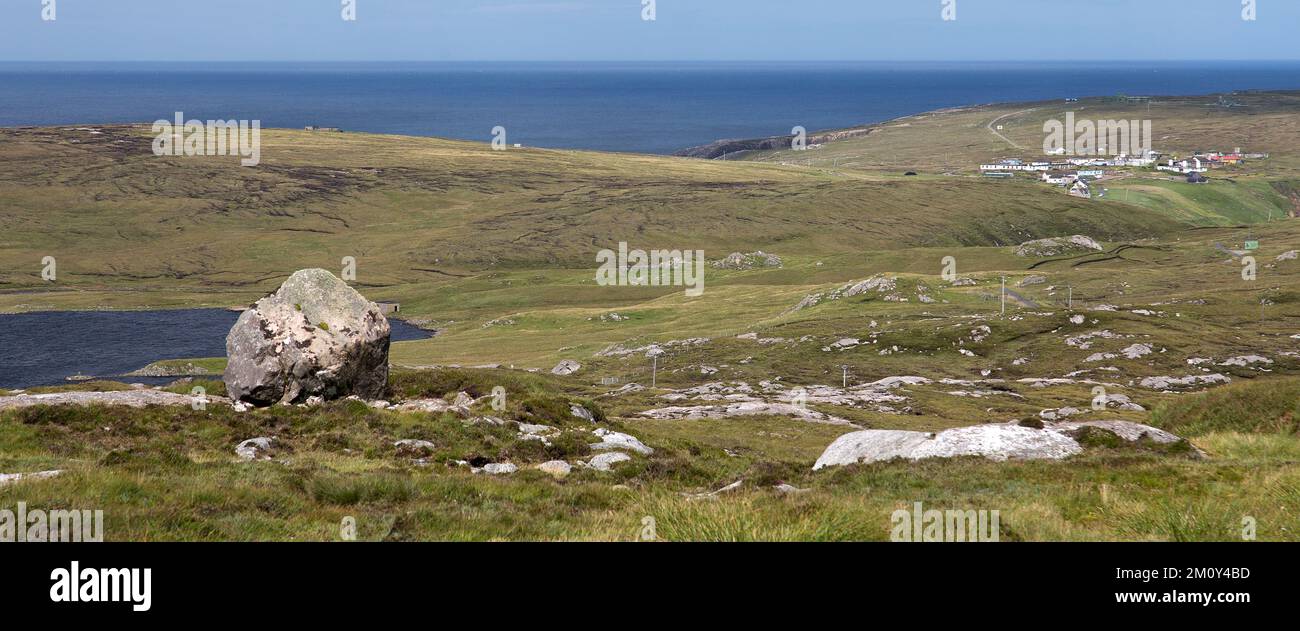 Autour d'Aird Uig et Gallan Head, Uig, Lewis, Isle of Lewis, Hebrides, Outer Hebrides, Îles de l'Ouest, Écosse, Royaume-Uni, Grande-Bretagne Banque D'Images