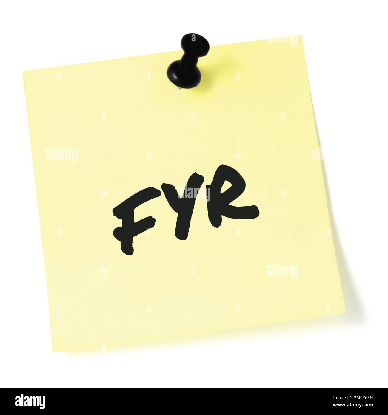 Pour votre acronyme de référence FYR Black Marker écrit business initialism text, Corporate examen information destinataire conseils, note détaillée Banque D'Images