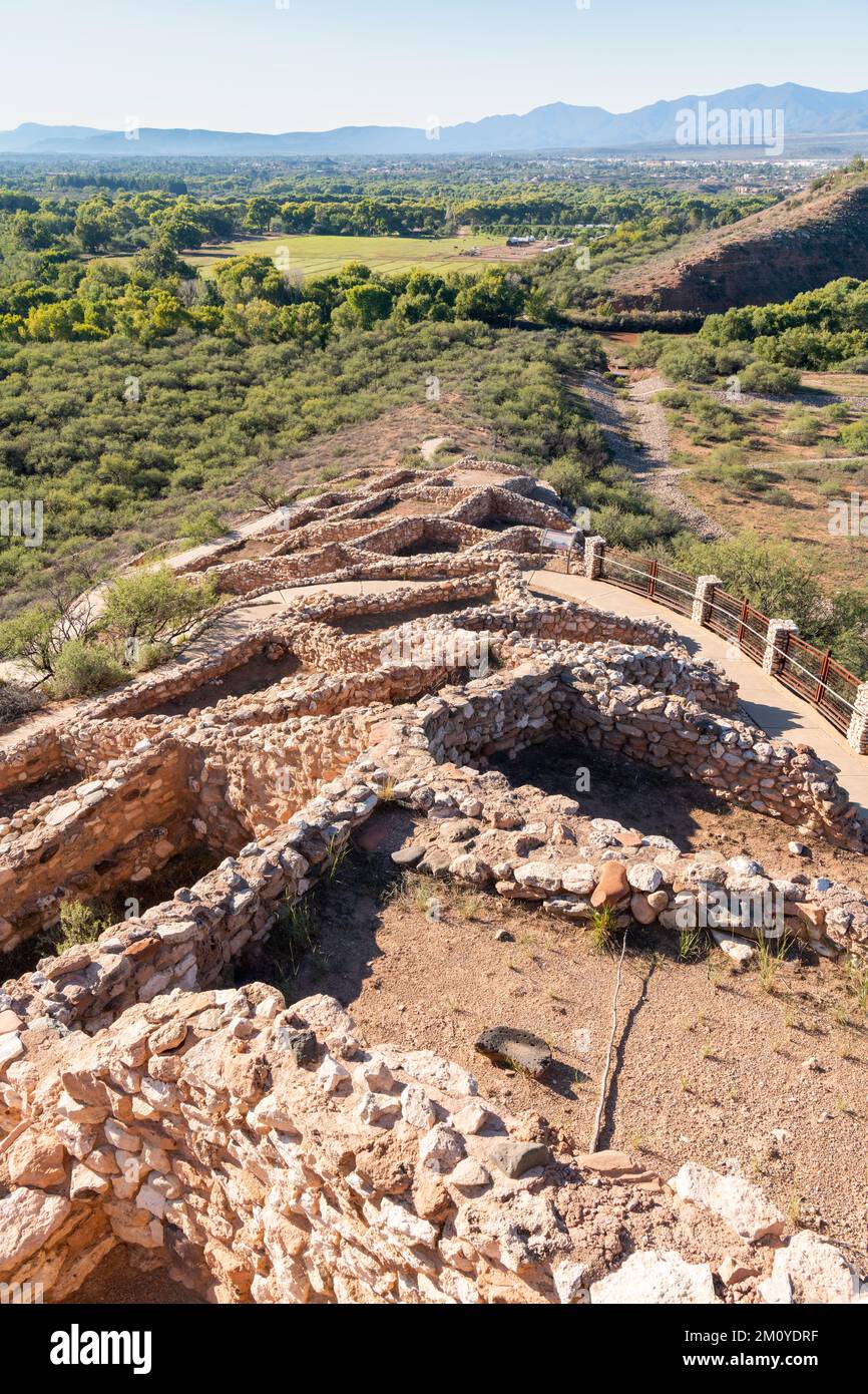 Monument national de Tuzigoot, Pueblo Hilltpop antique, peuples de Sinagua, AZ, États-Unis, Par Dominique Braud/Dembinsky photo Assoc Banque D'Images