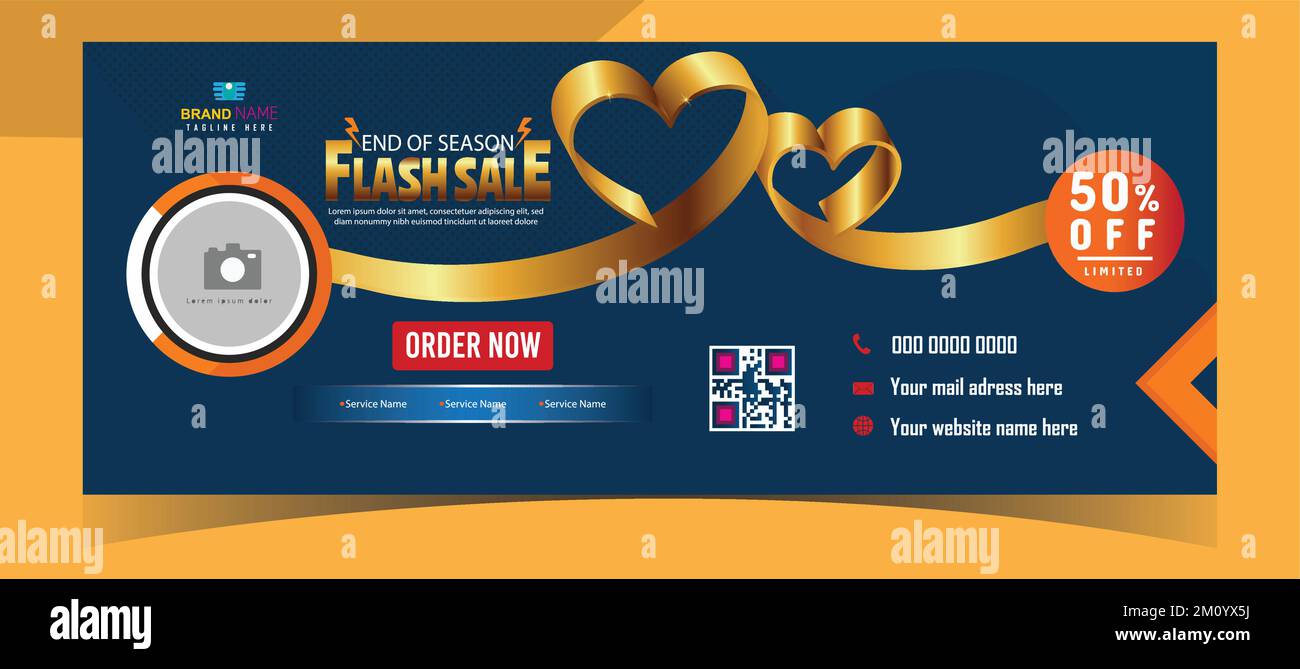 Marketing numérique Facebook page de couverture, modèle de bannière Web de marketing d'entreprise Illustration de Vecteur