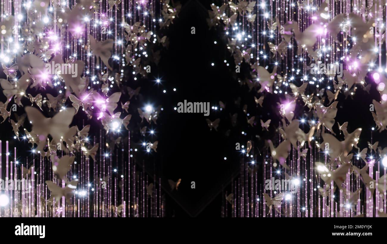 Illustration 3D arrière-plan pour la publicité et le papier peint dans art déco et la scène de fête de mode. Rendu 3D dans un concept décoratif. Banque D'Images