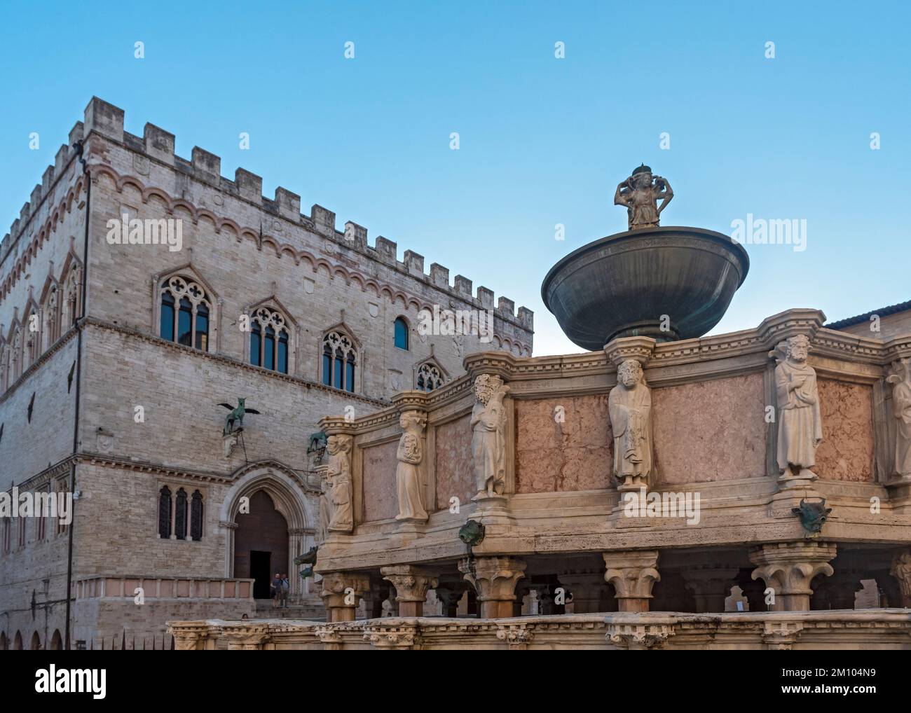 Palazzo dei priori et Fontana Maggiore, Pérouse, Ombrie, Italie Banque D'Images